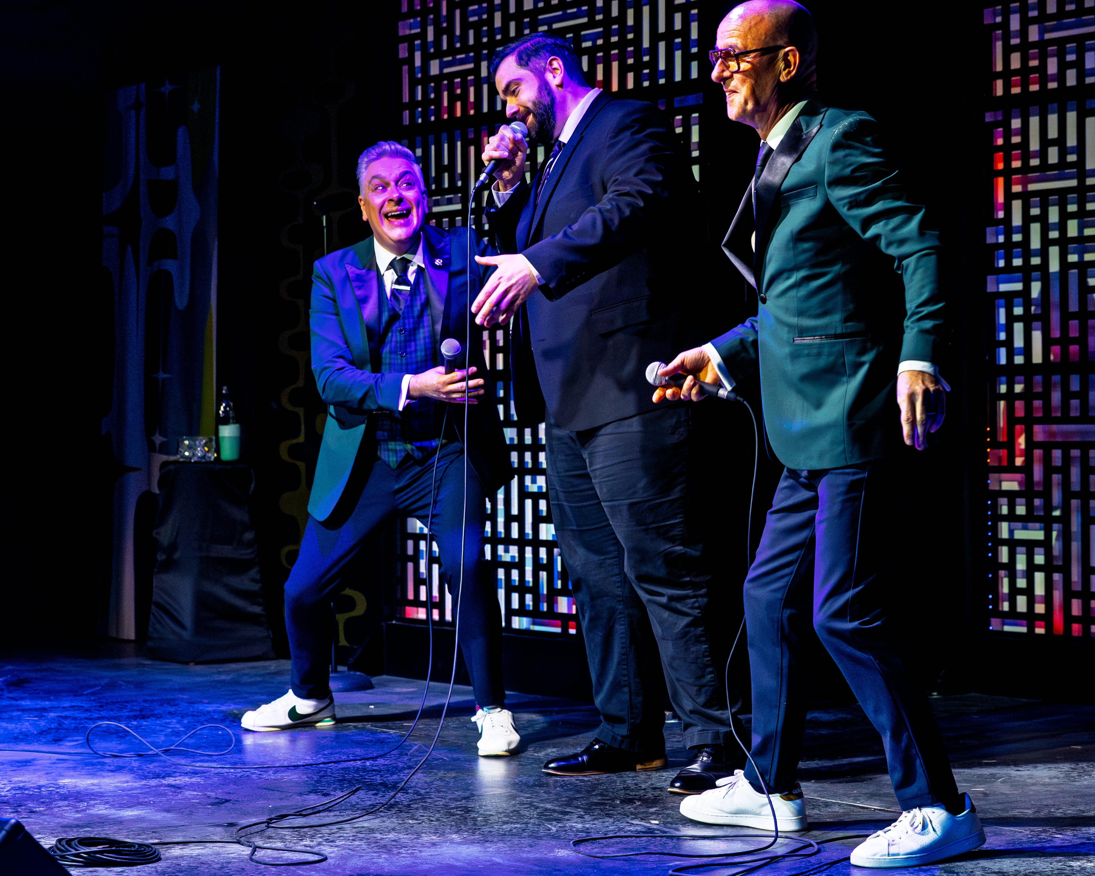 The Fabulous Lounge Swingers — three men performing comedy sketch on stage